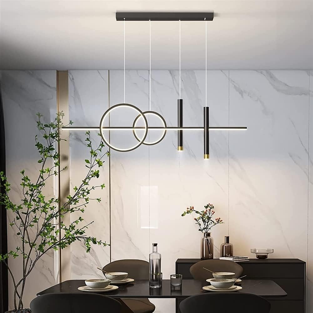 Lustre Noir Moderne pour salle à manger