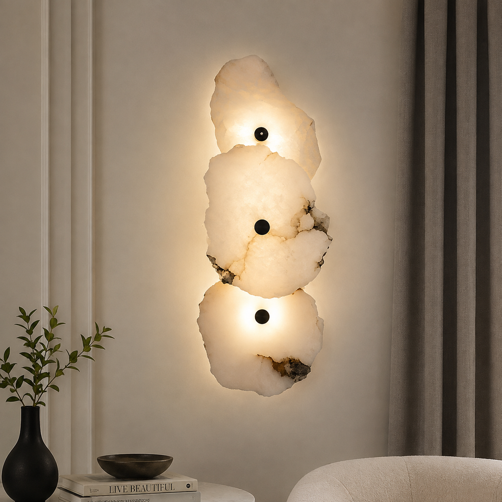 Applique murale  MOONY en marbre naturel