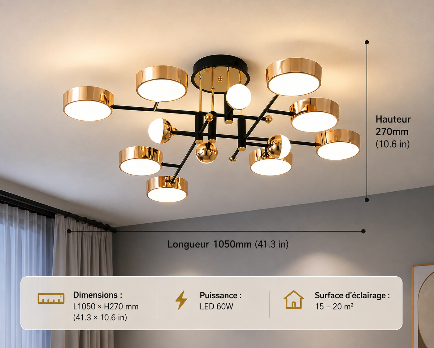 Plafonnier PORTU  Led