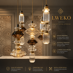 Suspension IZMIR Led en verre