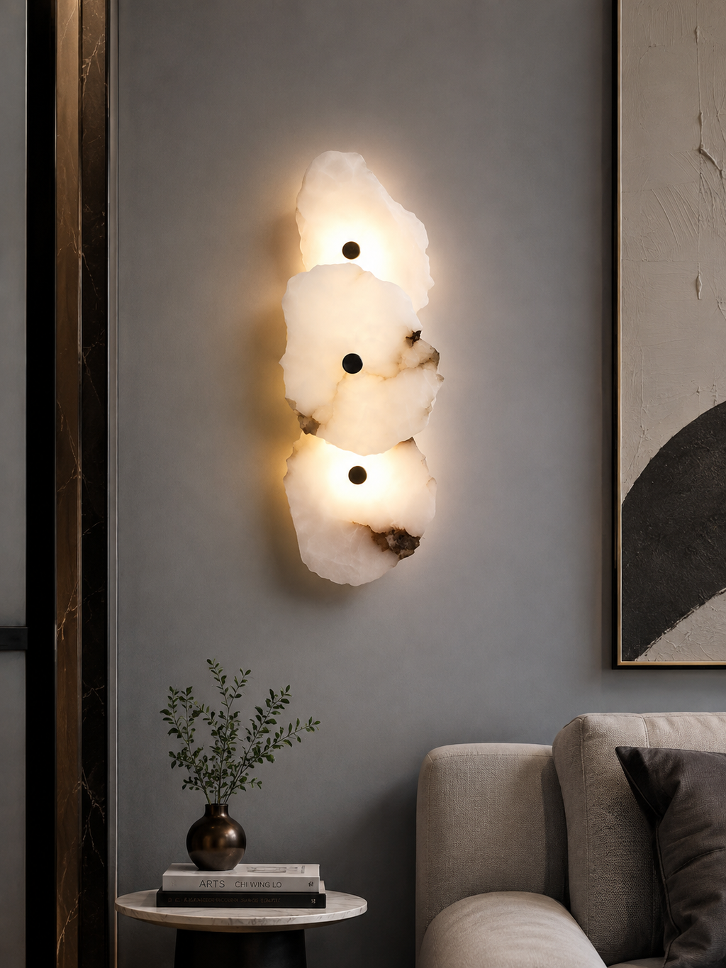 Applique murale  MOONY en marbre naturel