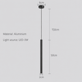 Suspension Slim cylindrique à Led intégrée