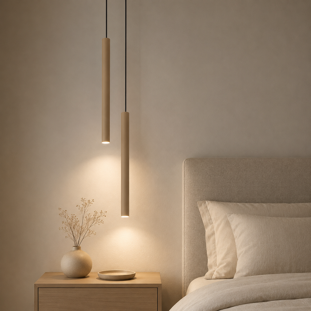 Suspension Slim cylindrique à Led intégrée