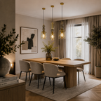 Pack de 3 suspensions design en verre champagne