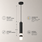 Suspension noire simple minimaliste