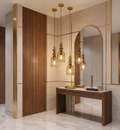 Pack de 3 suspensions design en verre champagne