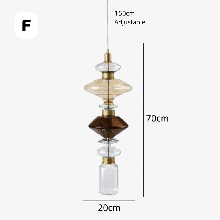 Suspension IZMIR Led en verre