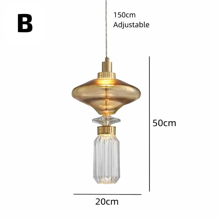 Suspension IZMIR Led en verre
