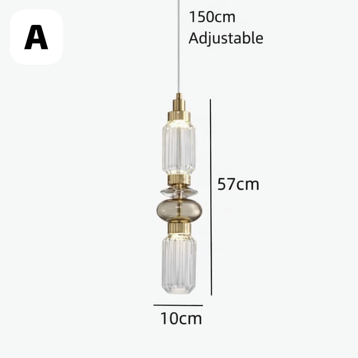 Suspension IZMIR Led en verre