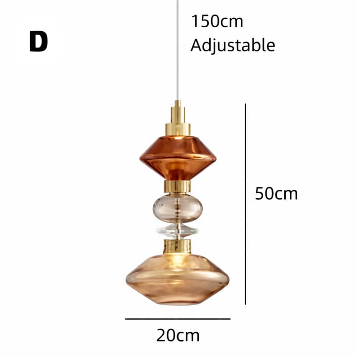 Suspension IZMIR Led en verre