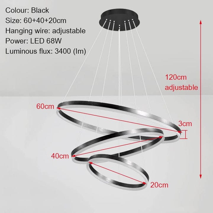 Lustre Éclara Led BK