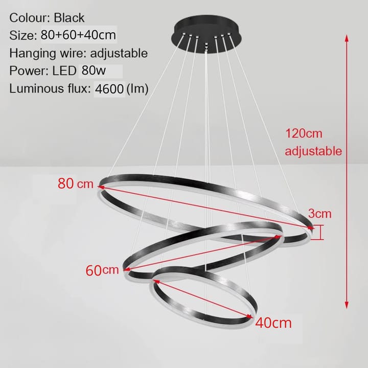 Lustre Éclara Led BK